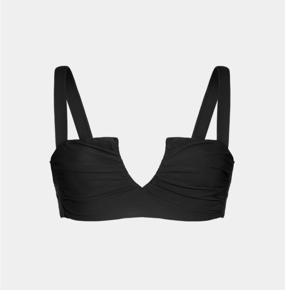 Knix Sculpt Ruched Bikini Top XL Black NWT